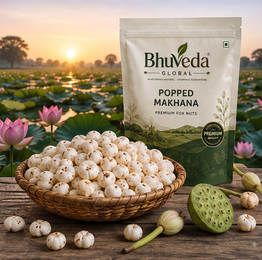 Premium Popped Makhana product packaging