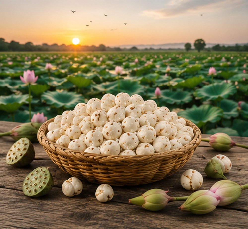 Indian agricultural landscape at sunset